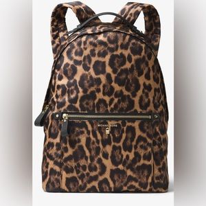Michael Kors Kelsey Leopard Nylon Backpack